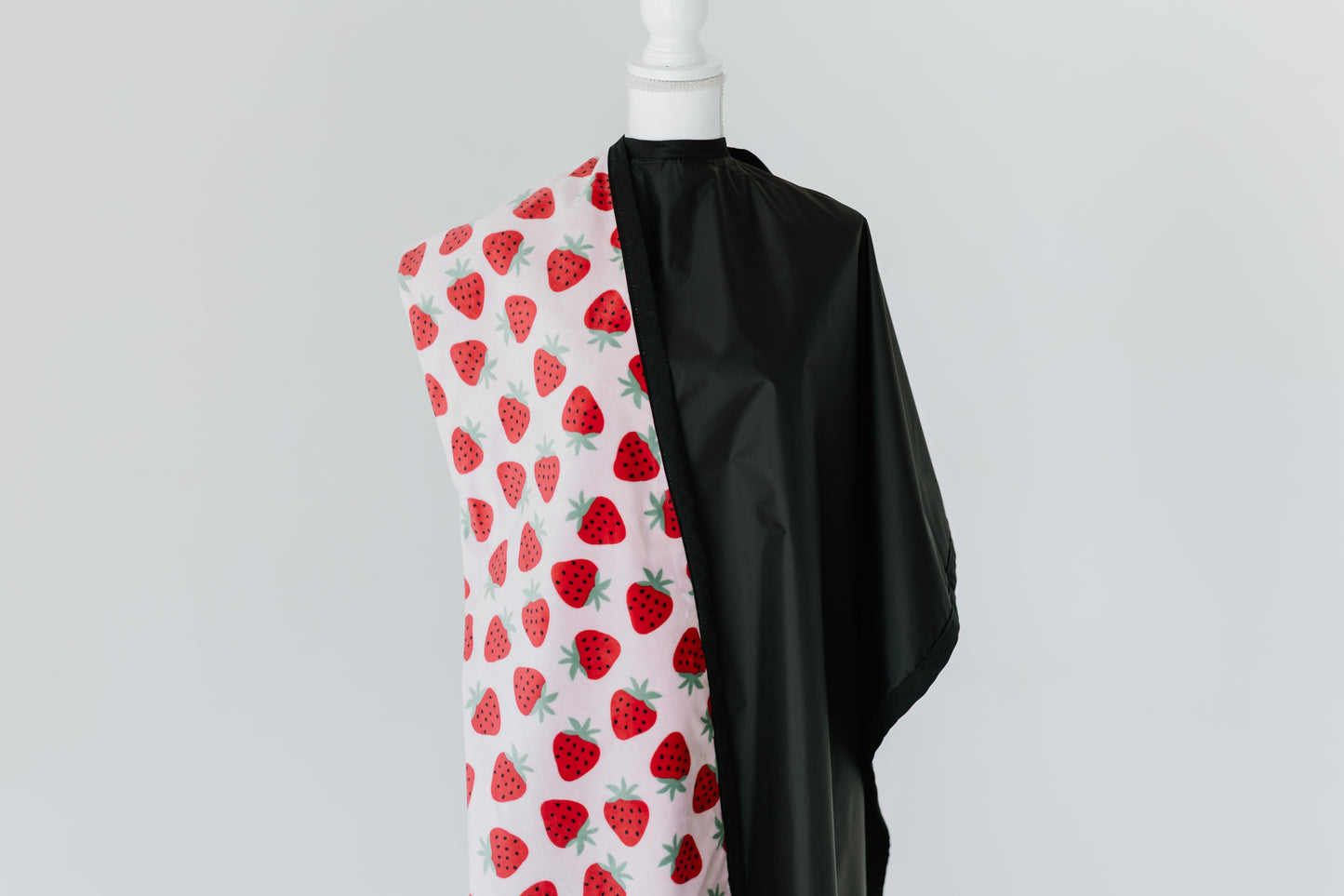 STRAWBERRY BLUSH ~ Luxe Strawberry Pink Blanket-Lined Chemical Salon Cape