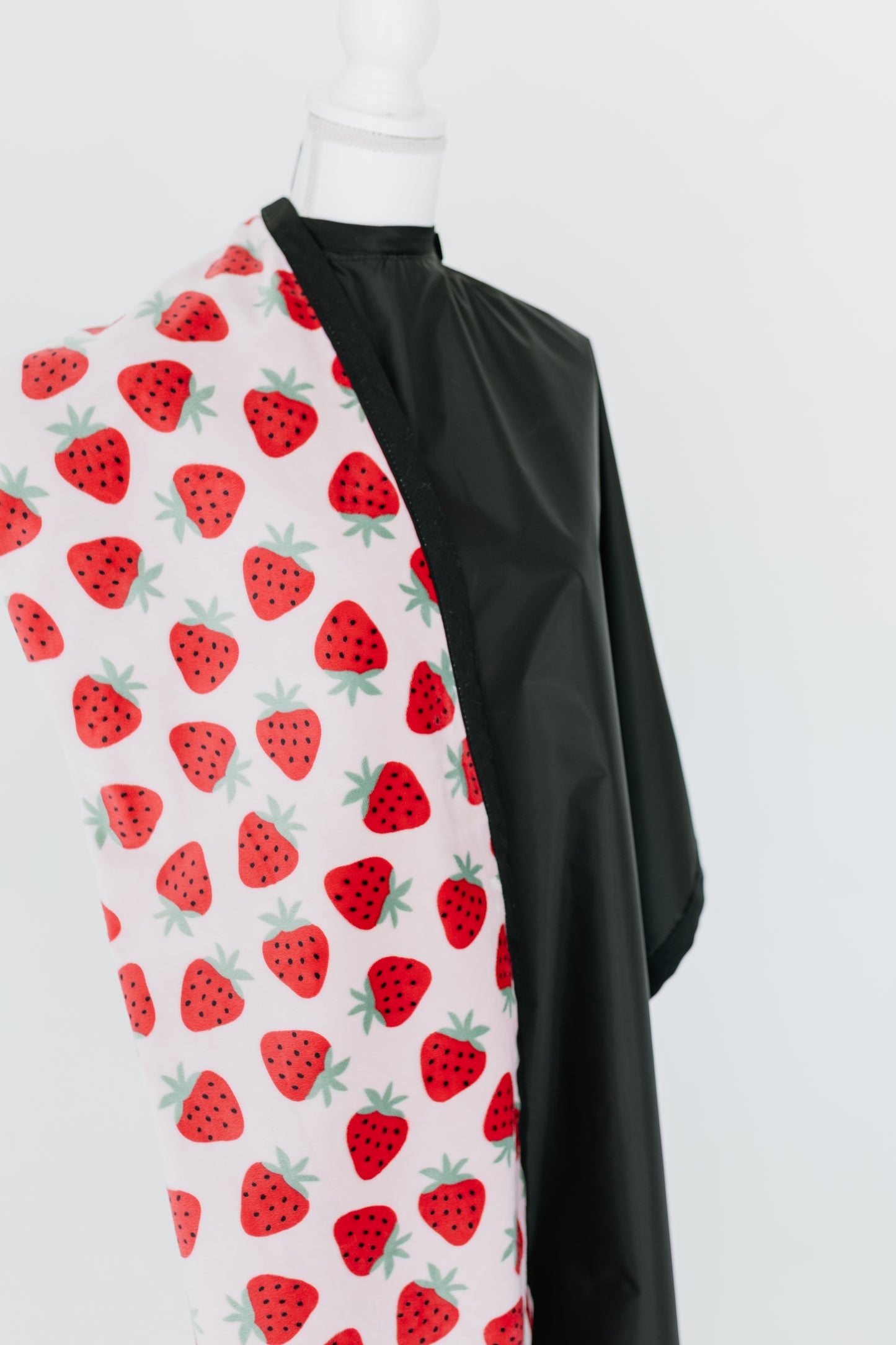 STRAWBERRY BLUSH ~ Luxe Strawberry Pink Blanket-Lined Chemical Salon Cape