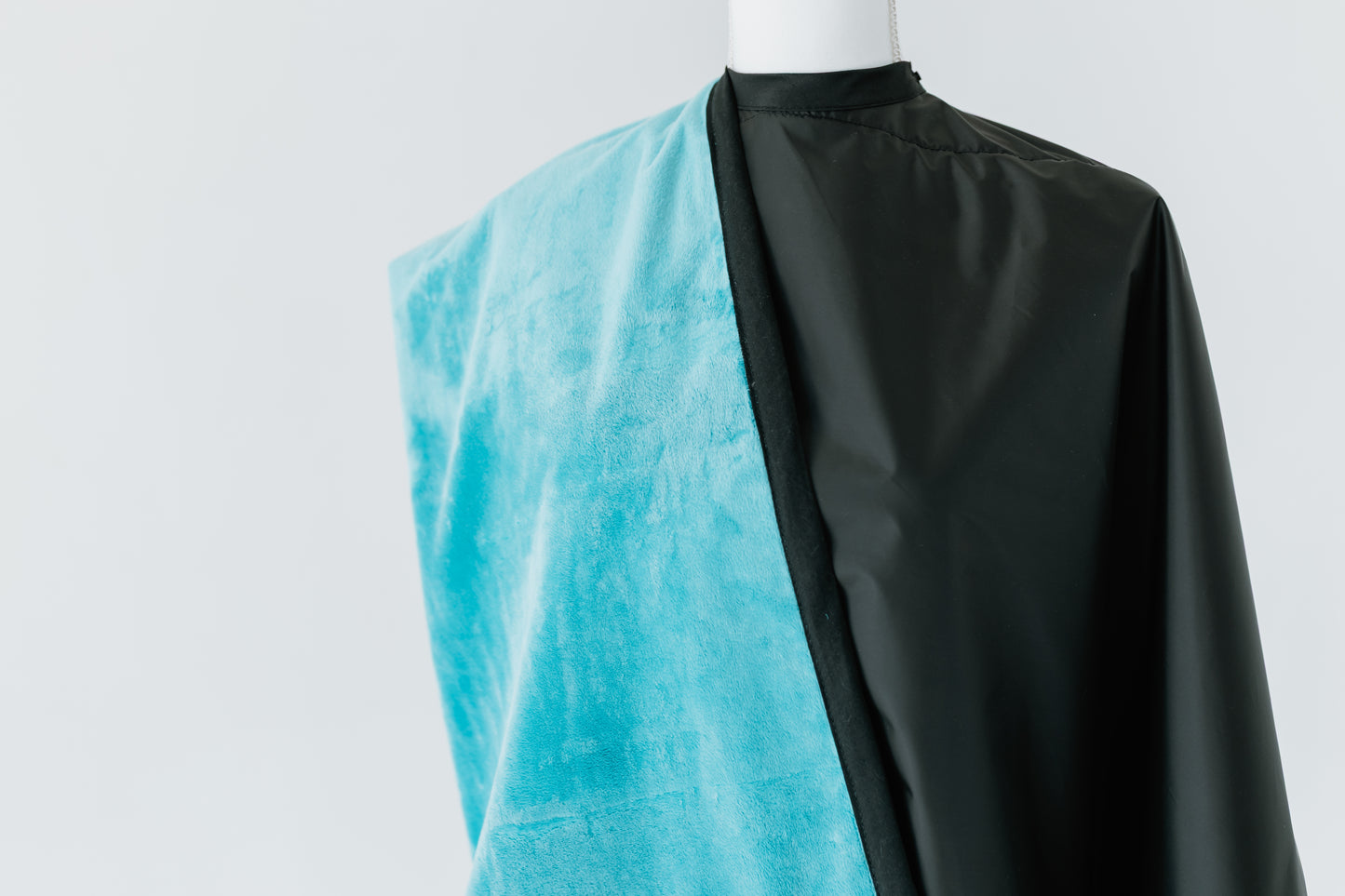 OPHELIA ~ Luxe Turquoise Blanket Lined Chemical Salon Cape
