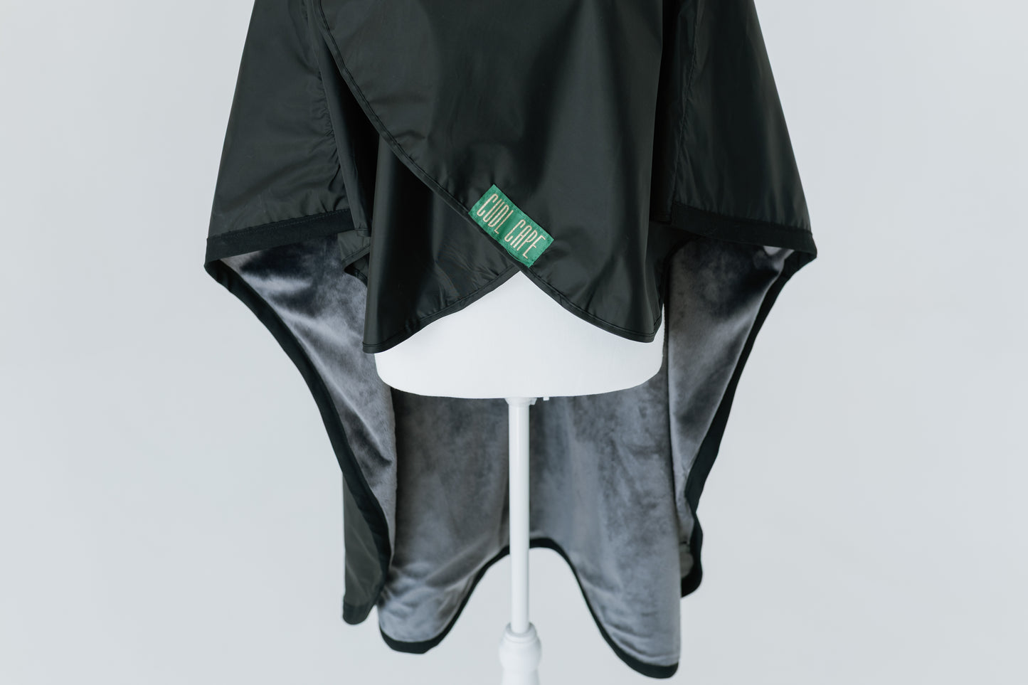 SHADE~ Luxe Deep Dark Grey Blanket-Lined Chemical Salon Cape