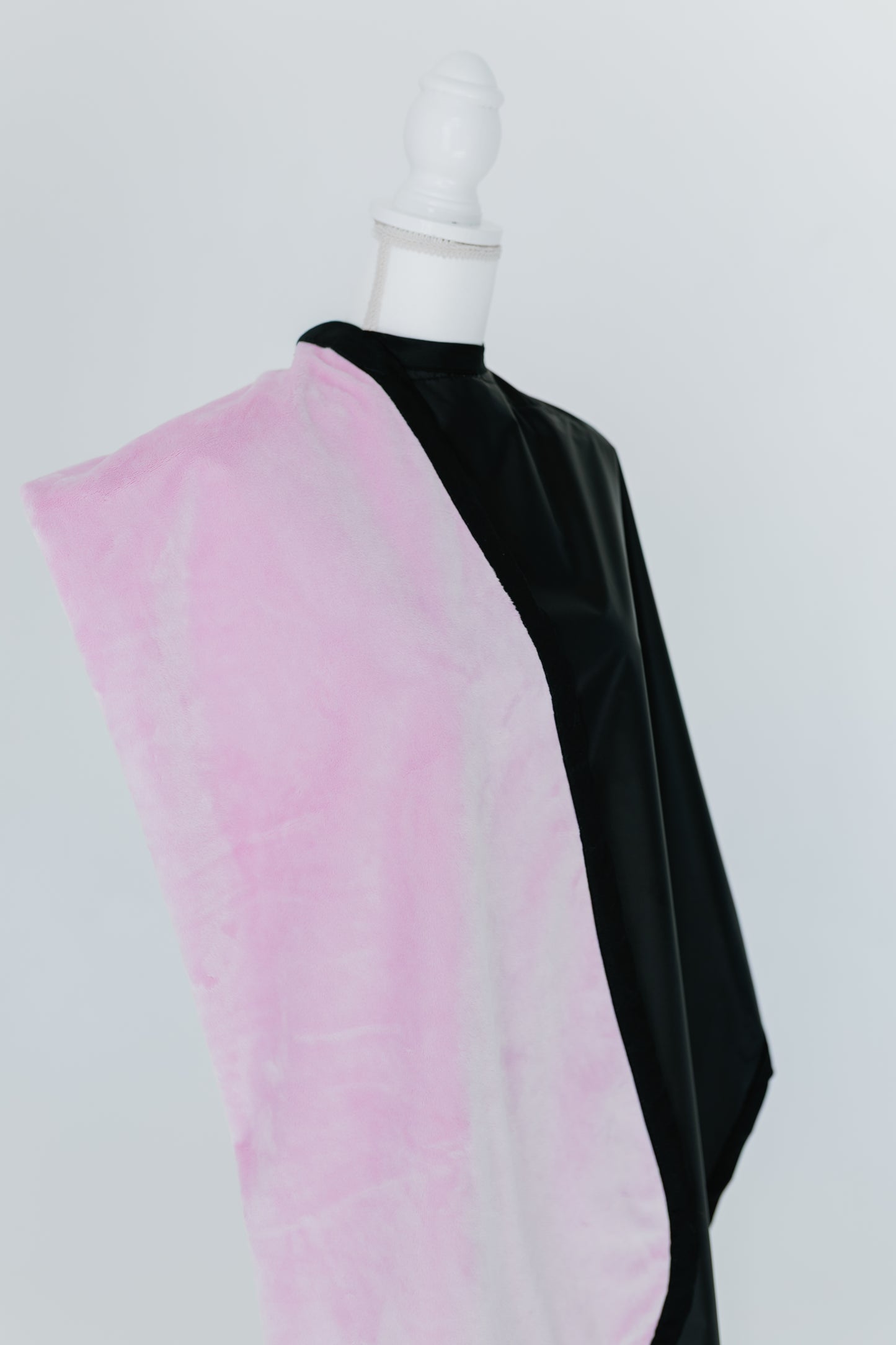 DOLLY ~ Luxe Pink Blanket Lined Chemical Salon Cape