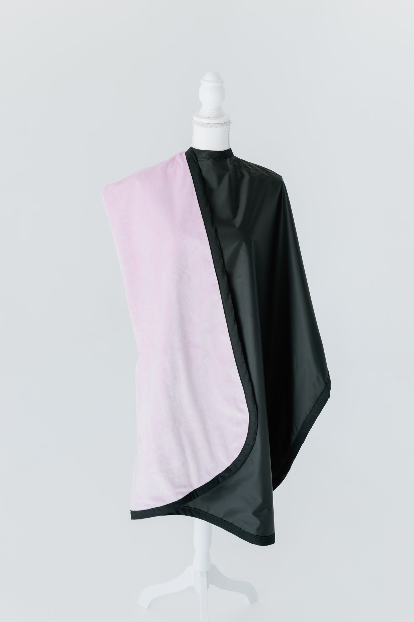 DOLLY ~ Luxe Pink Blanket Lined Chemical Salon Cape