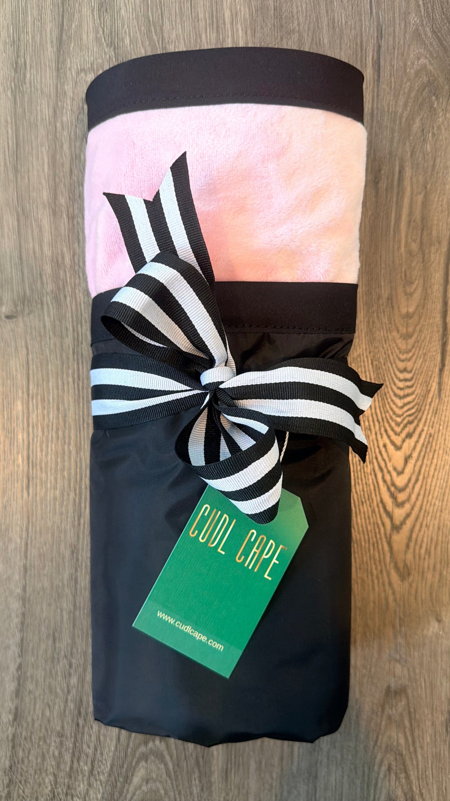 DOLLY ~ Luxe Pink Blanket Lined Chemical Salon Cape