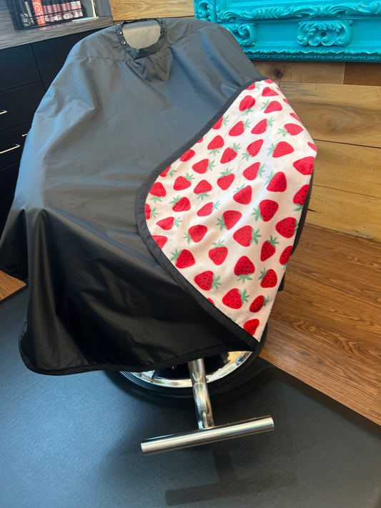 Chemical Cape with Strawberry Blush Blanket Lining
