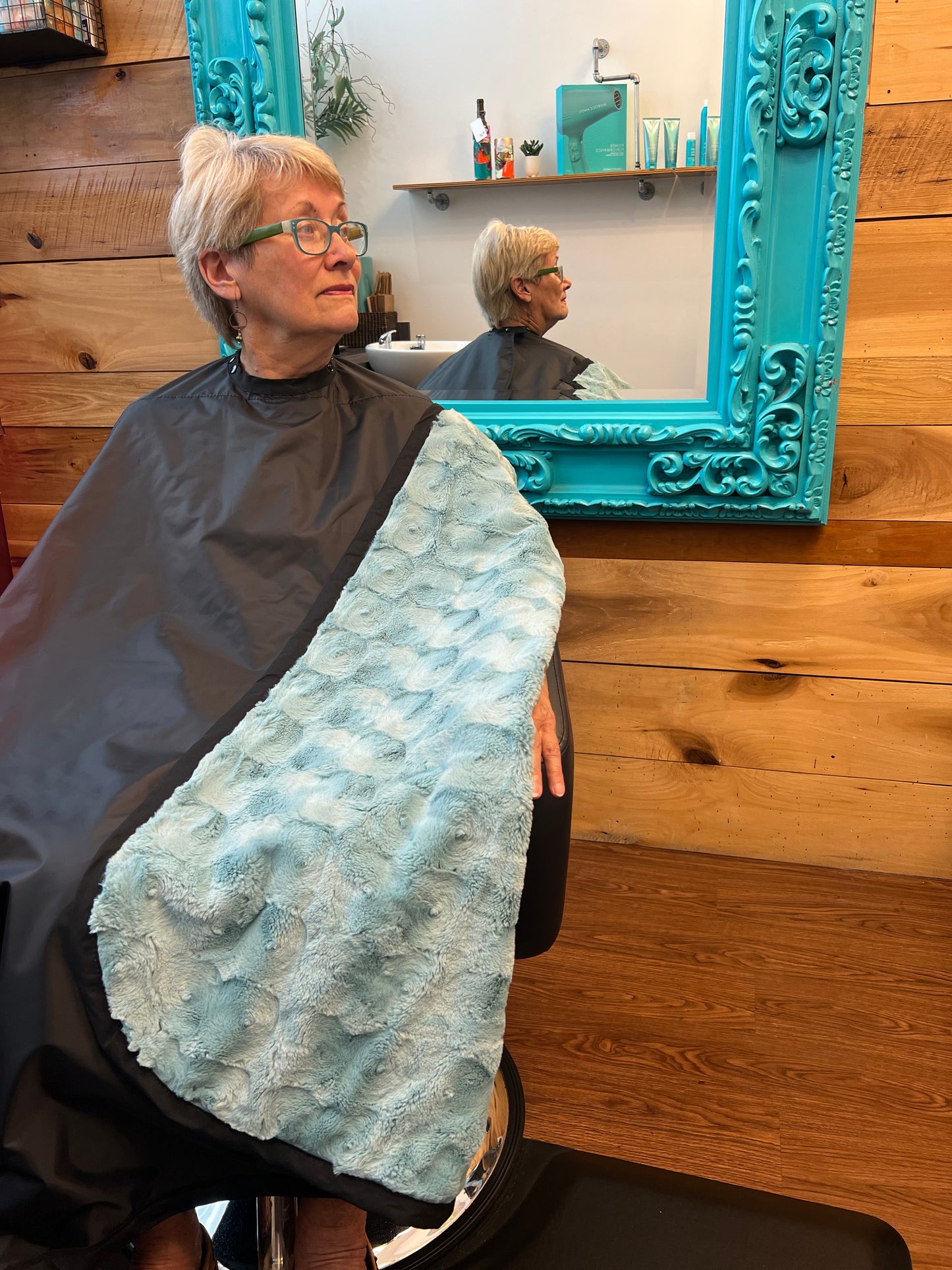 Chemical Cape with Seafoam Blanket Lining