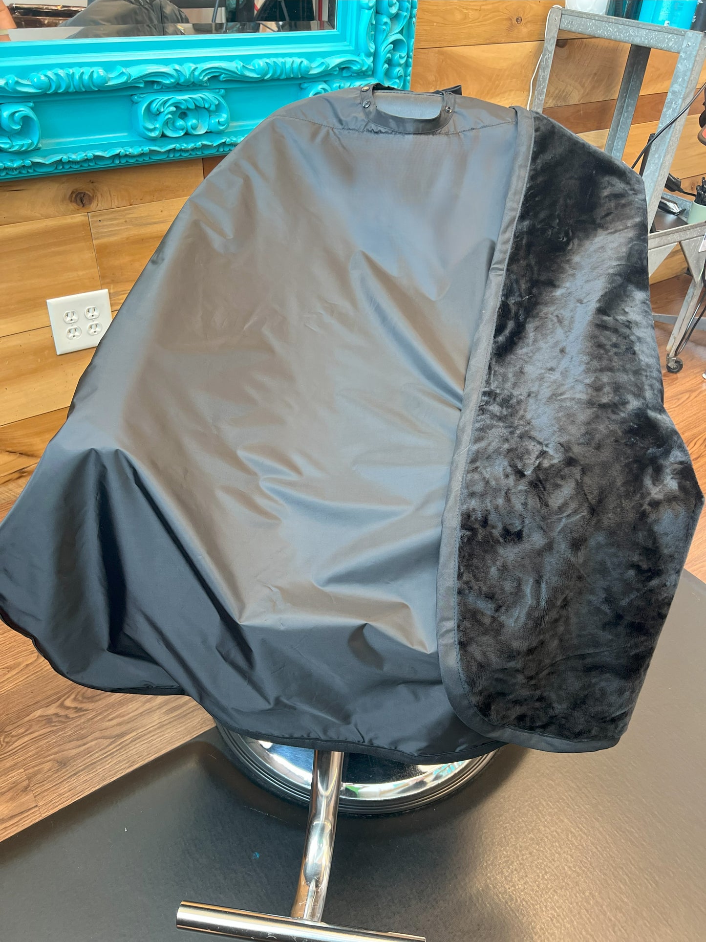 Chemical Cape with Black Luxury Blanket Lining