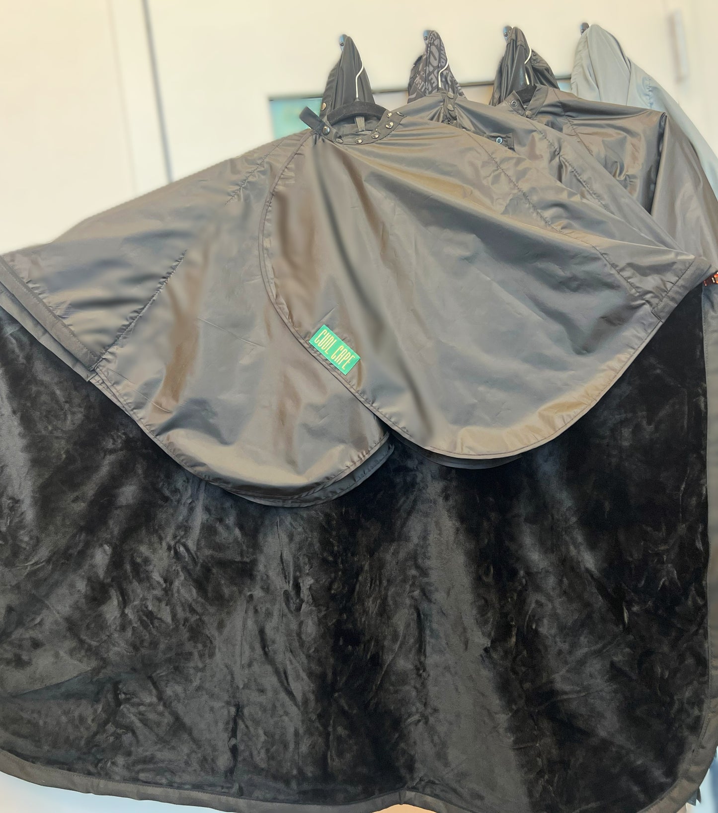 Chemical Cape with Black Luxury Blanket Lining